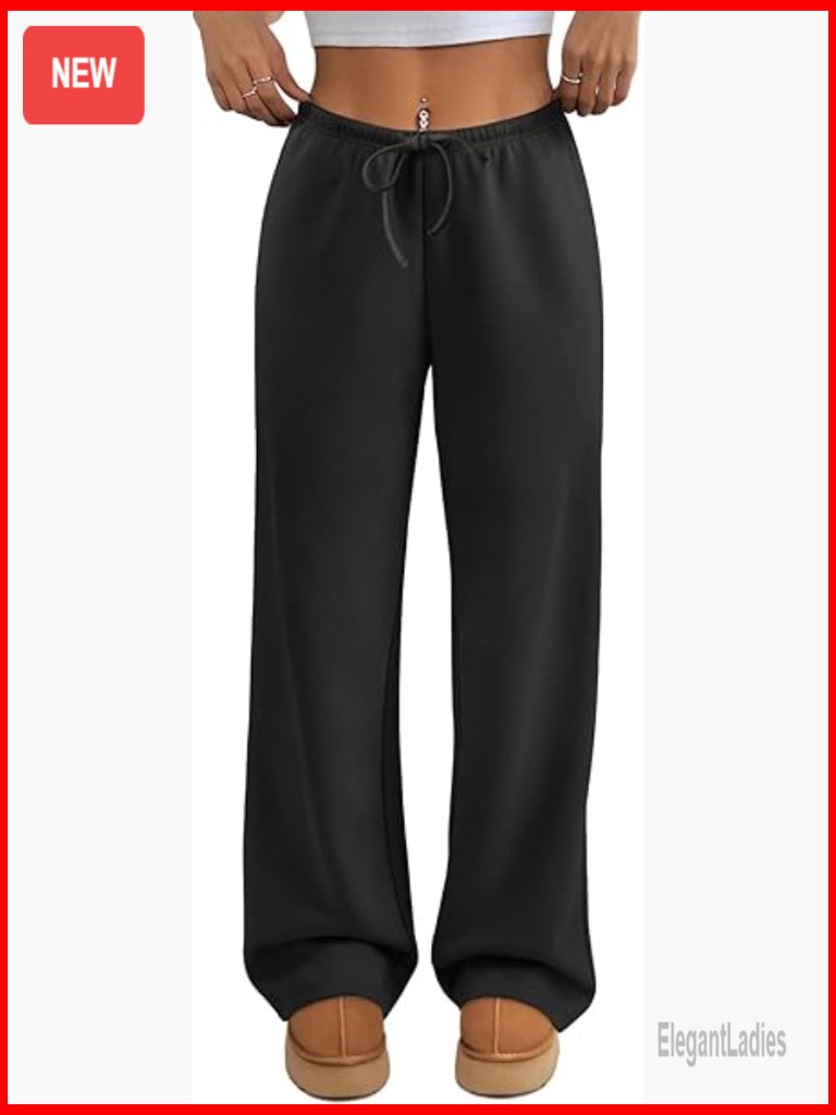 Wide Leg Barrel Sweatpants Low Rise Baggy Joggers With Pockets